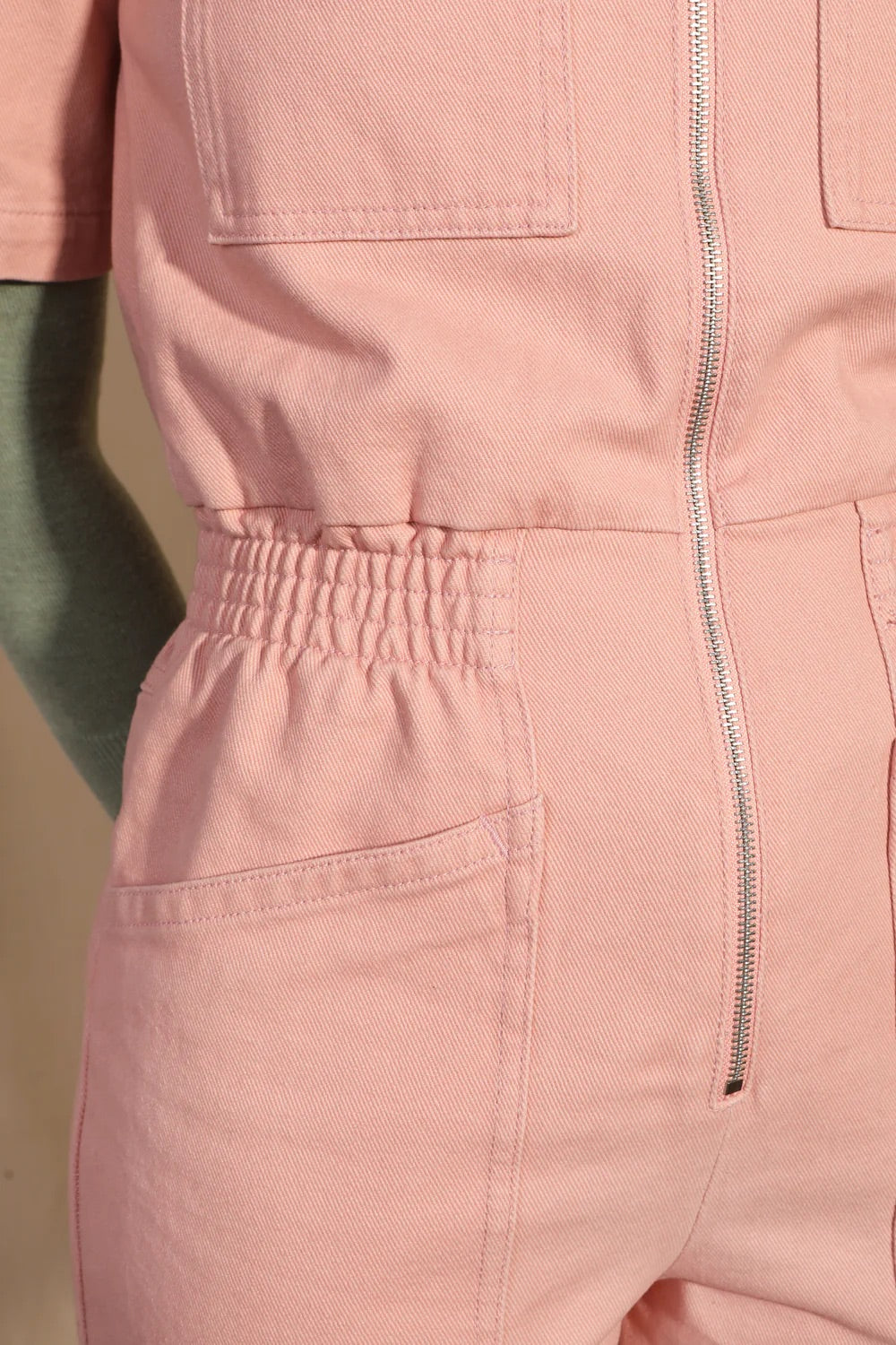 L.F. Markey Danny S/S Boilersuit // Blush