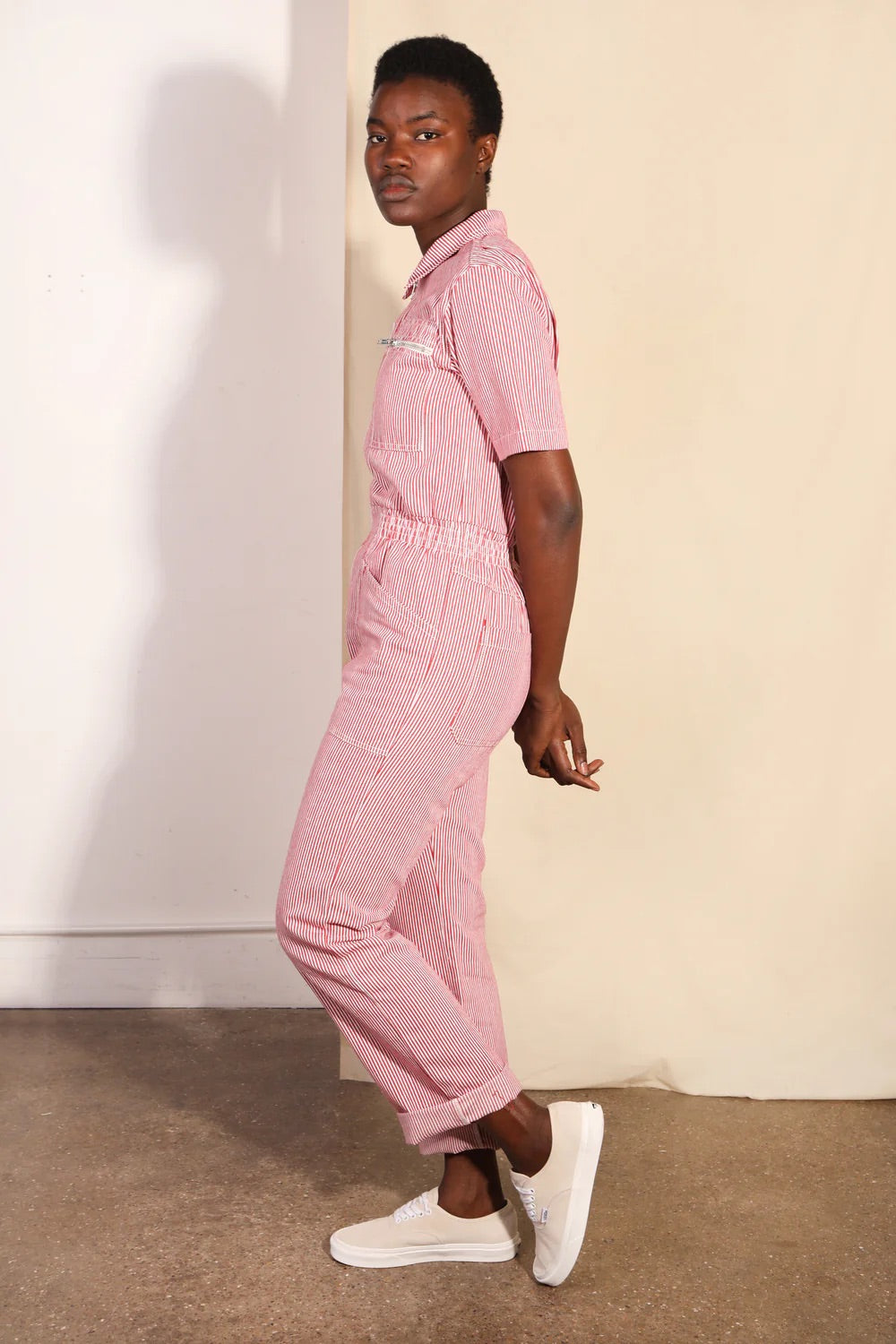 L.F. Markey Danny Boilersuit // Red Stripe