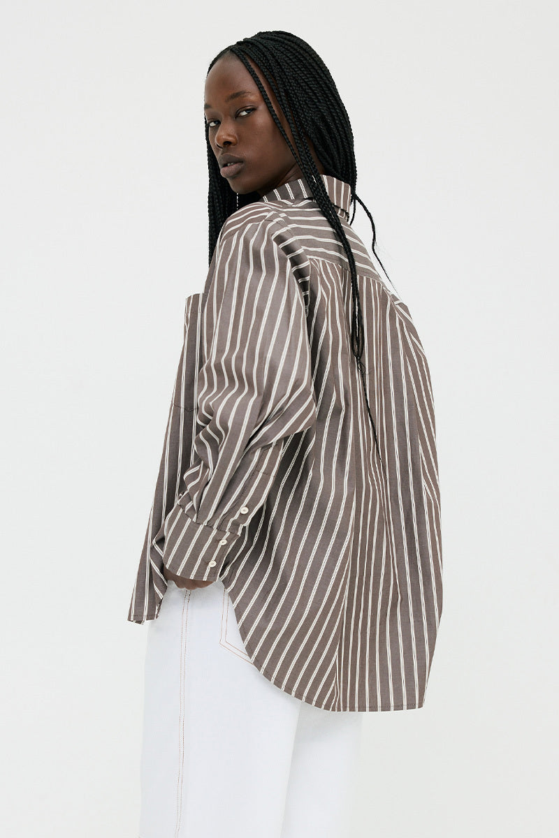 PV Examine Shirt // Umber Stripe