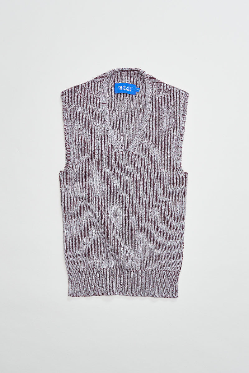 PV Hybrid Knit Vest // Vapour / Garnet