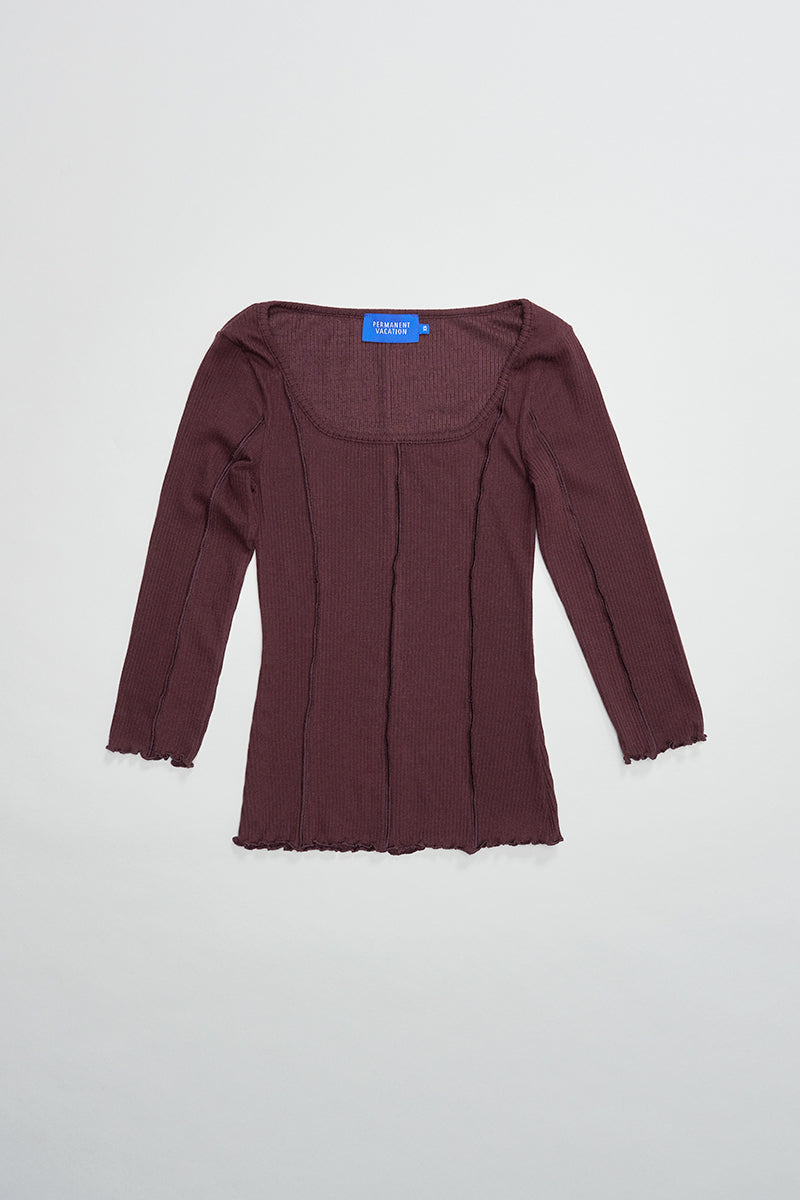 PV Segment Scoop Top // Garnet