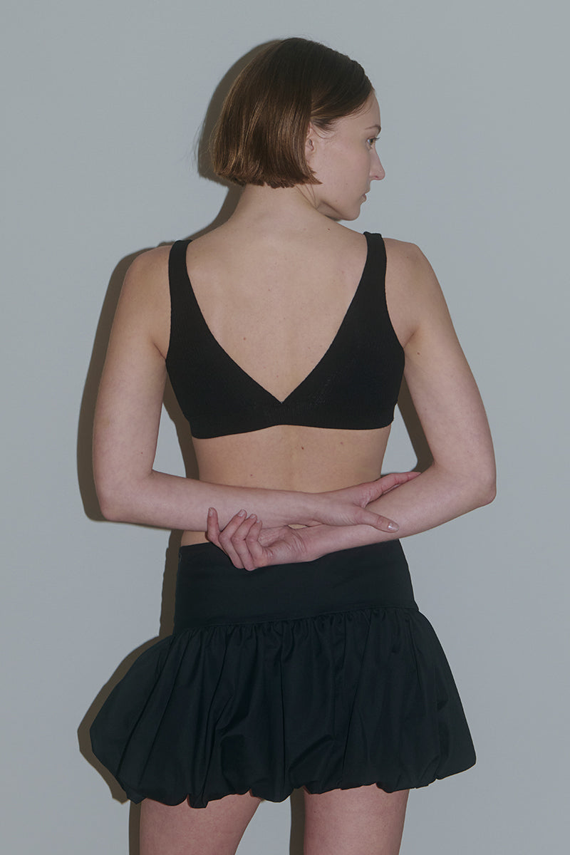 PV Segment Crop Top // Black