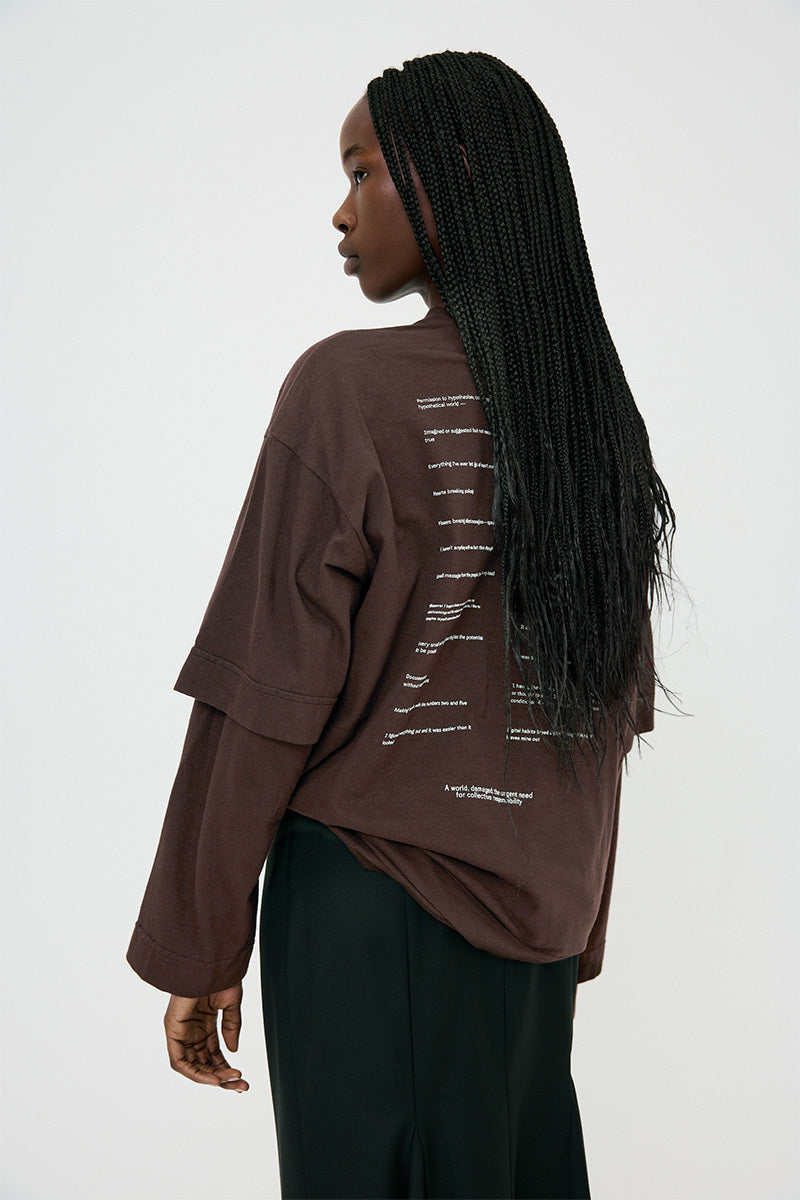 PV Mixed Messages Tee // Umber