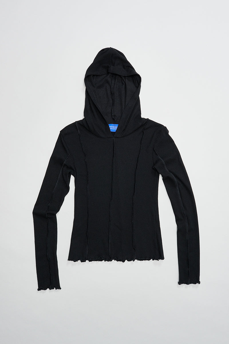 PV Segment Hooded Top // Black