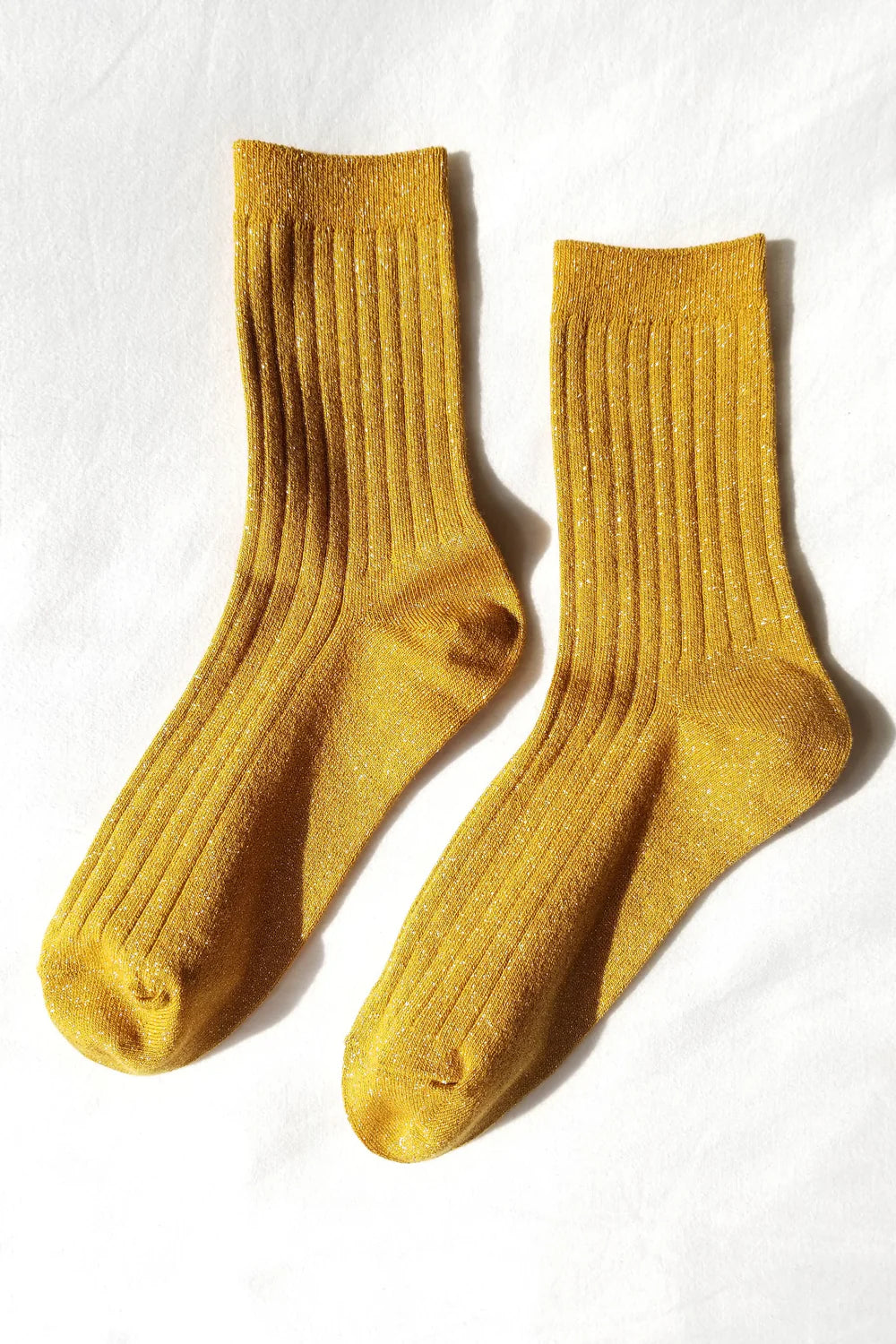 Le Bon Shoppe Her Socks Modal Lurex // Mustard Glitter