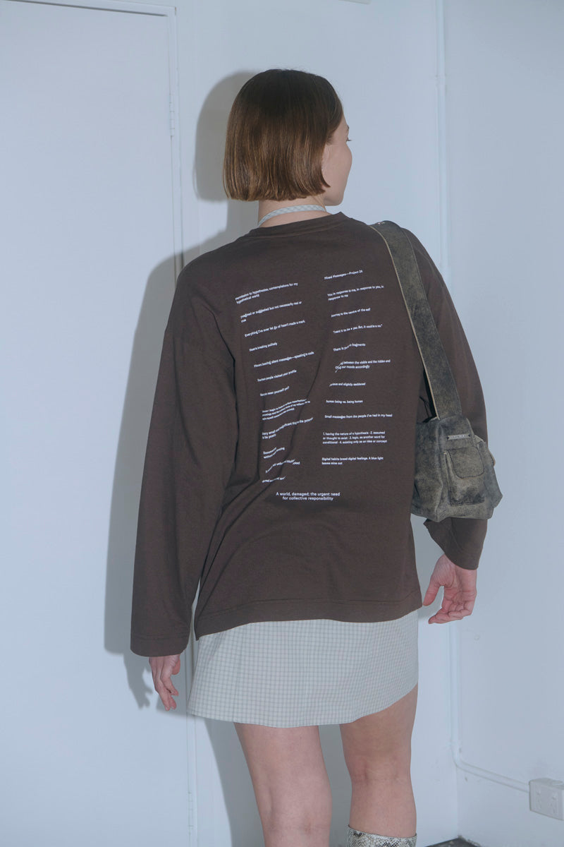 PV Mixed Messages L/S  Tee // Umber