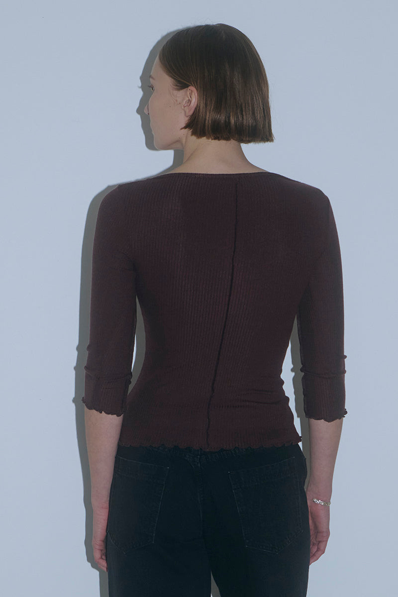 PV Segment Scoop Top // Garnet