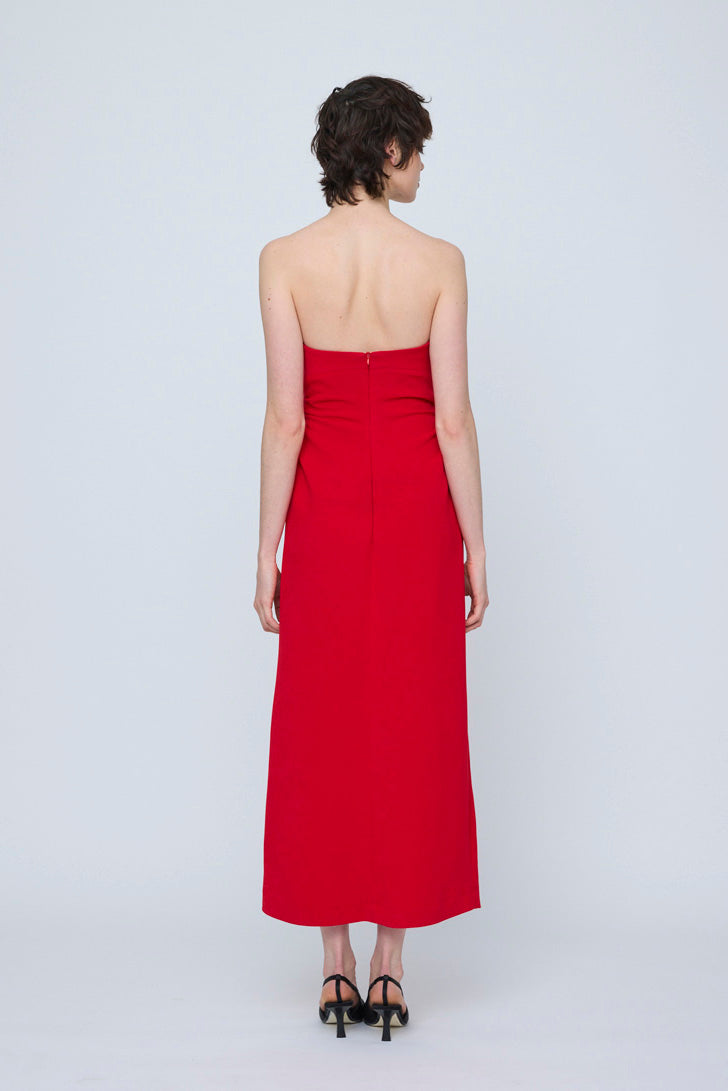 Wynn Hamlyn Zoe Bodice Dress // Red