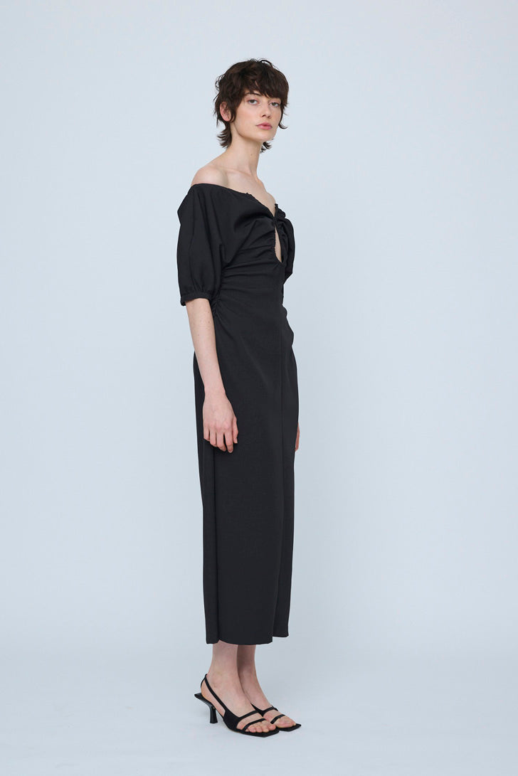 Wynn Hamlyn Zoe Off Shoulder Dress // Black