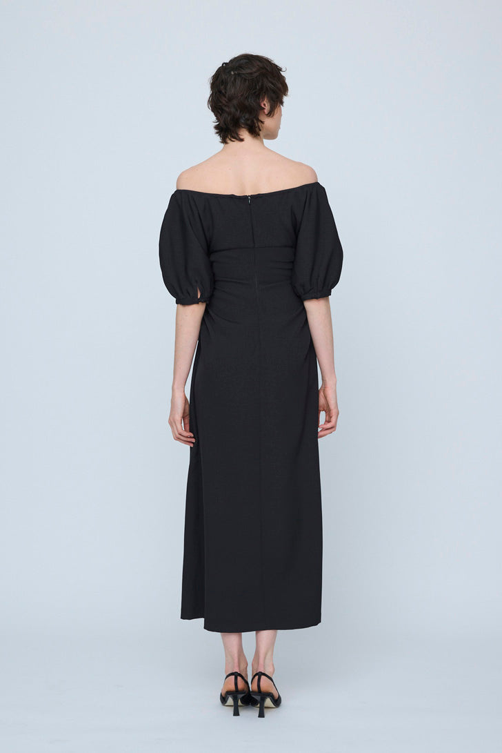 Wynn Hamlyn Zoe Off Shoulder Dress // Black