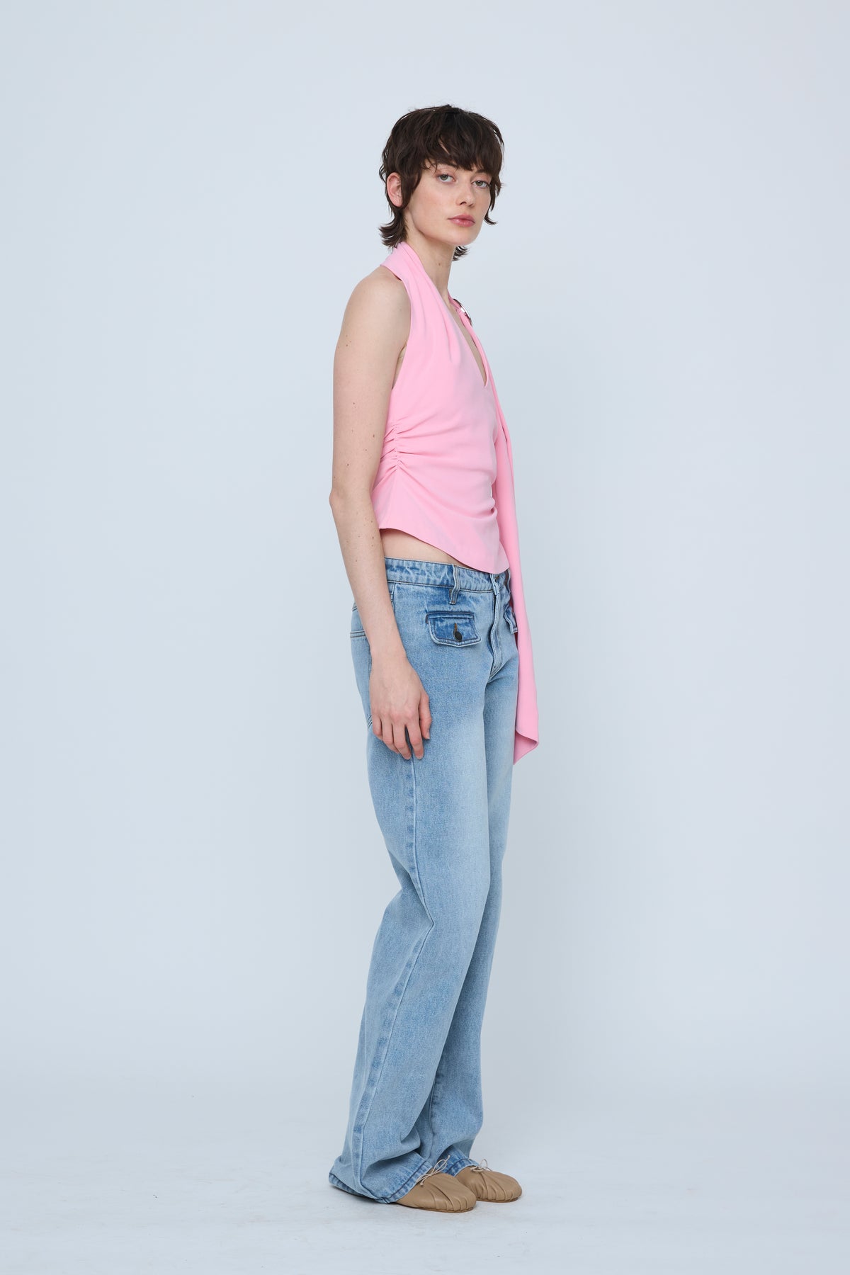 Wynn Hamlyn Mia Buckle Top // Pink