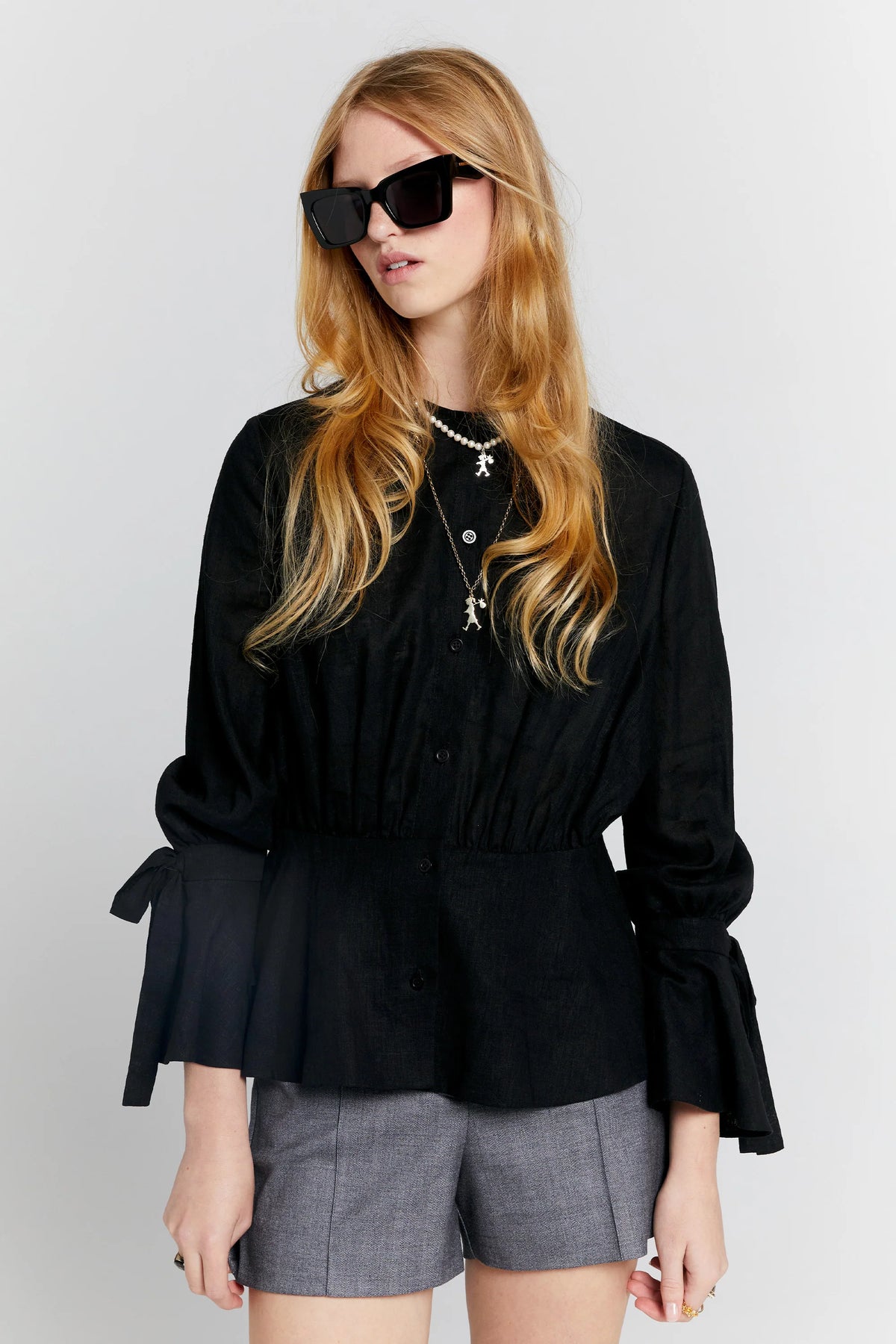 Karen Walker Quest Shirt // Black