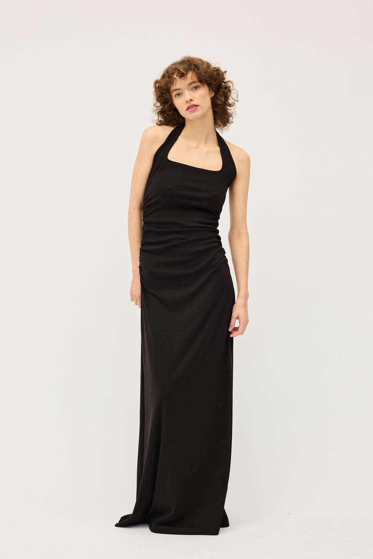 Dominique Healy Helena Halter Dress // Black