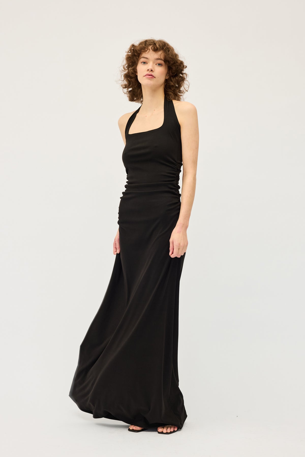 Dominique Healy Helena Halter Dress // Black