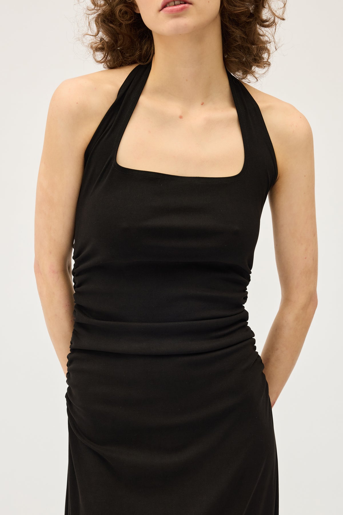 Dominique Healy Helena Halter Dress // Black