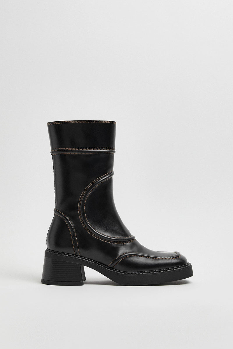 Miista E8 Malene Ankle Boots // Black & Brown