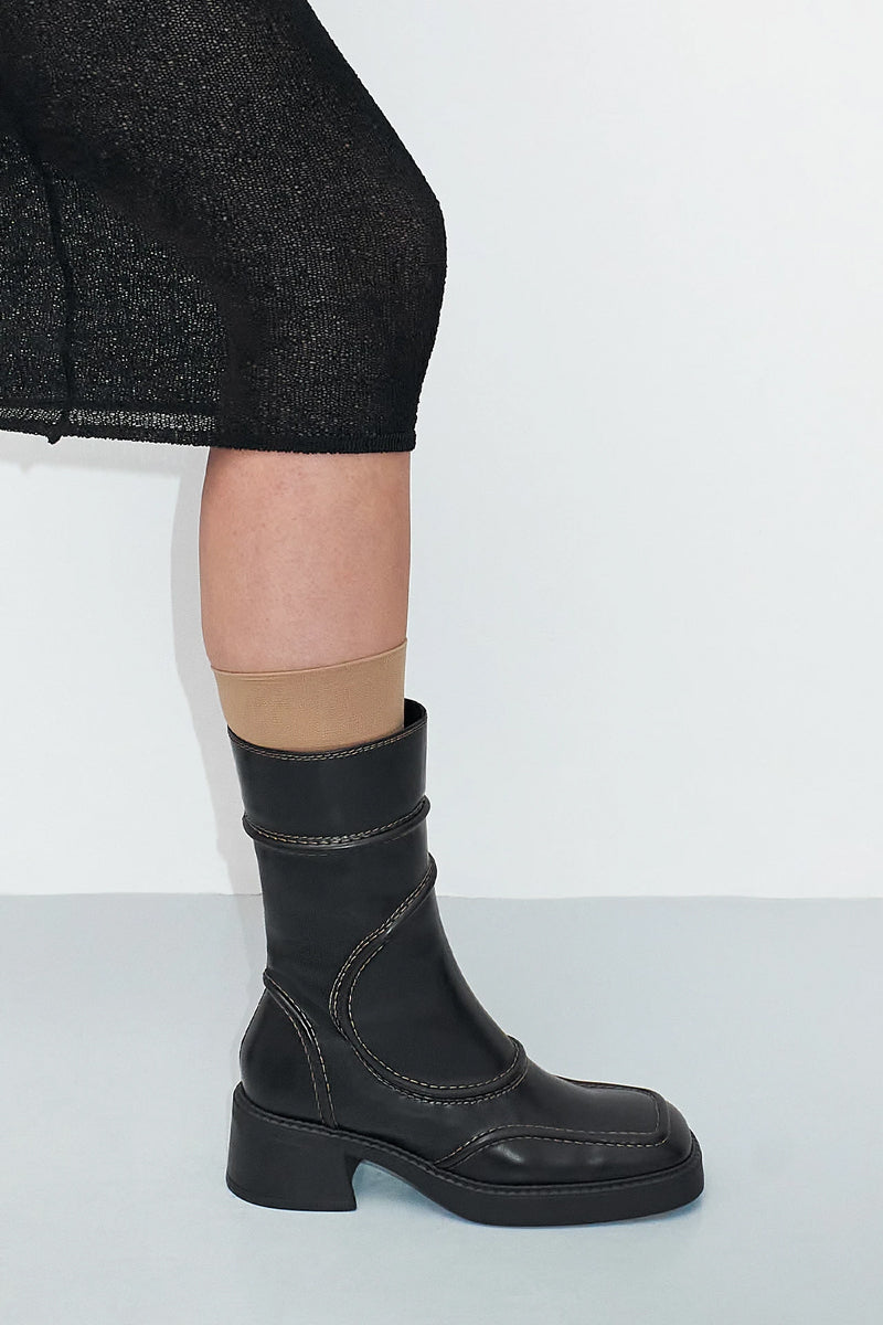 Miista E8 Malene Ankle Boots // Black & Brown