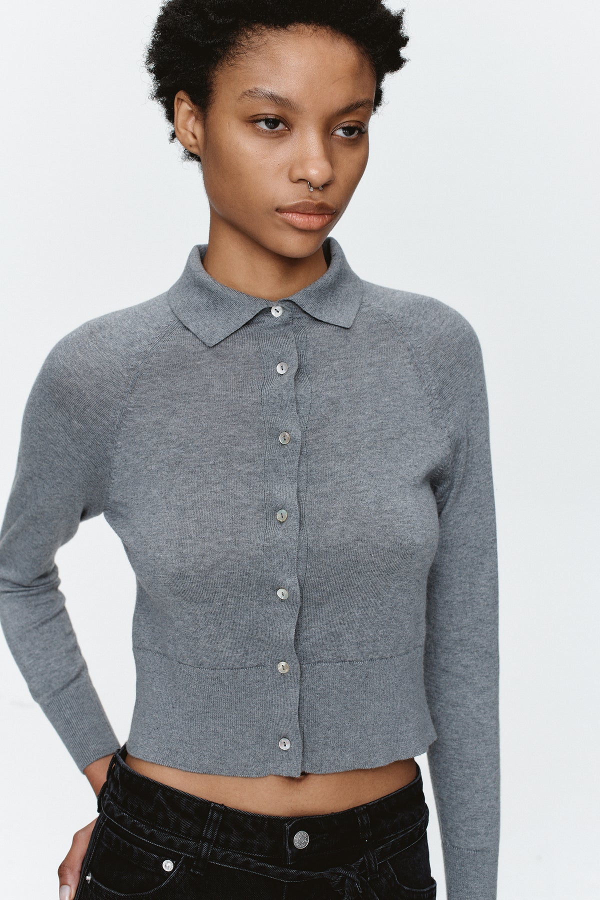 Marle Foundations Cardigan // Grey Marle