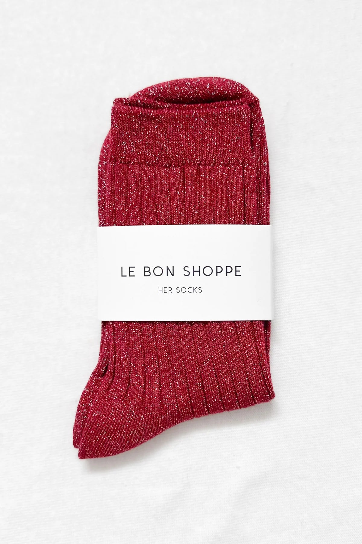 Le Bon Shoppe Her Socks Modal Lurex // Carmine Glitter