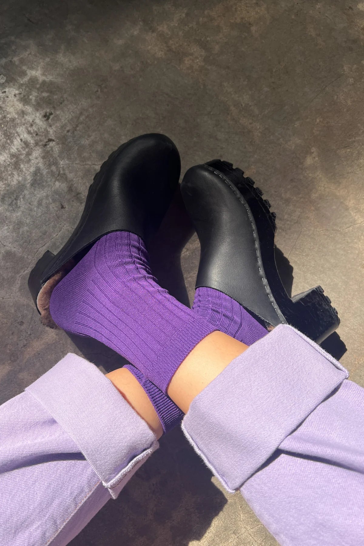 Le Bon Shoppe Her Socks MC Cotton // Eggplant