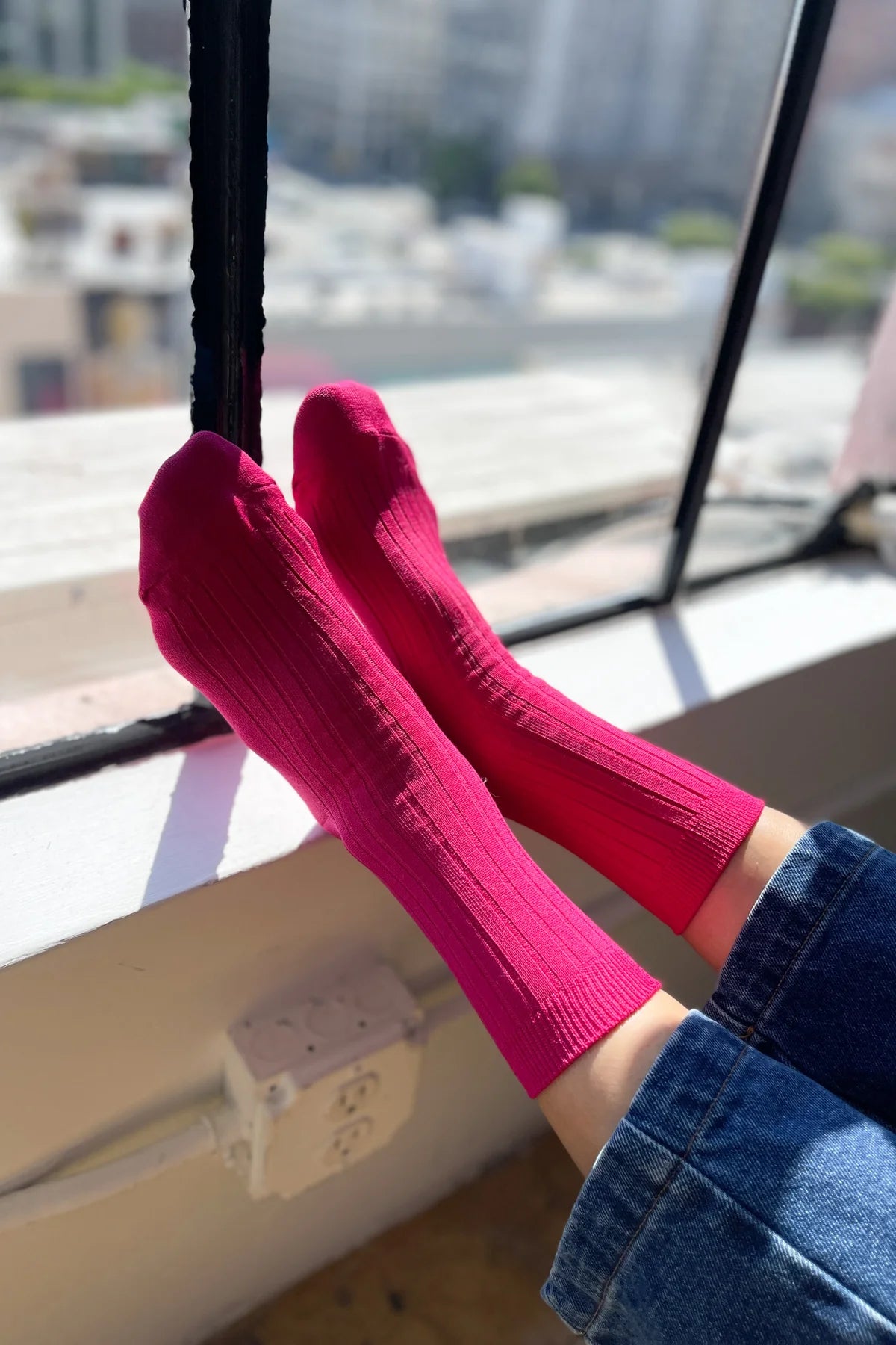 Le Bon Shoppe Her Socks MC Cotton // Fuchsia