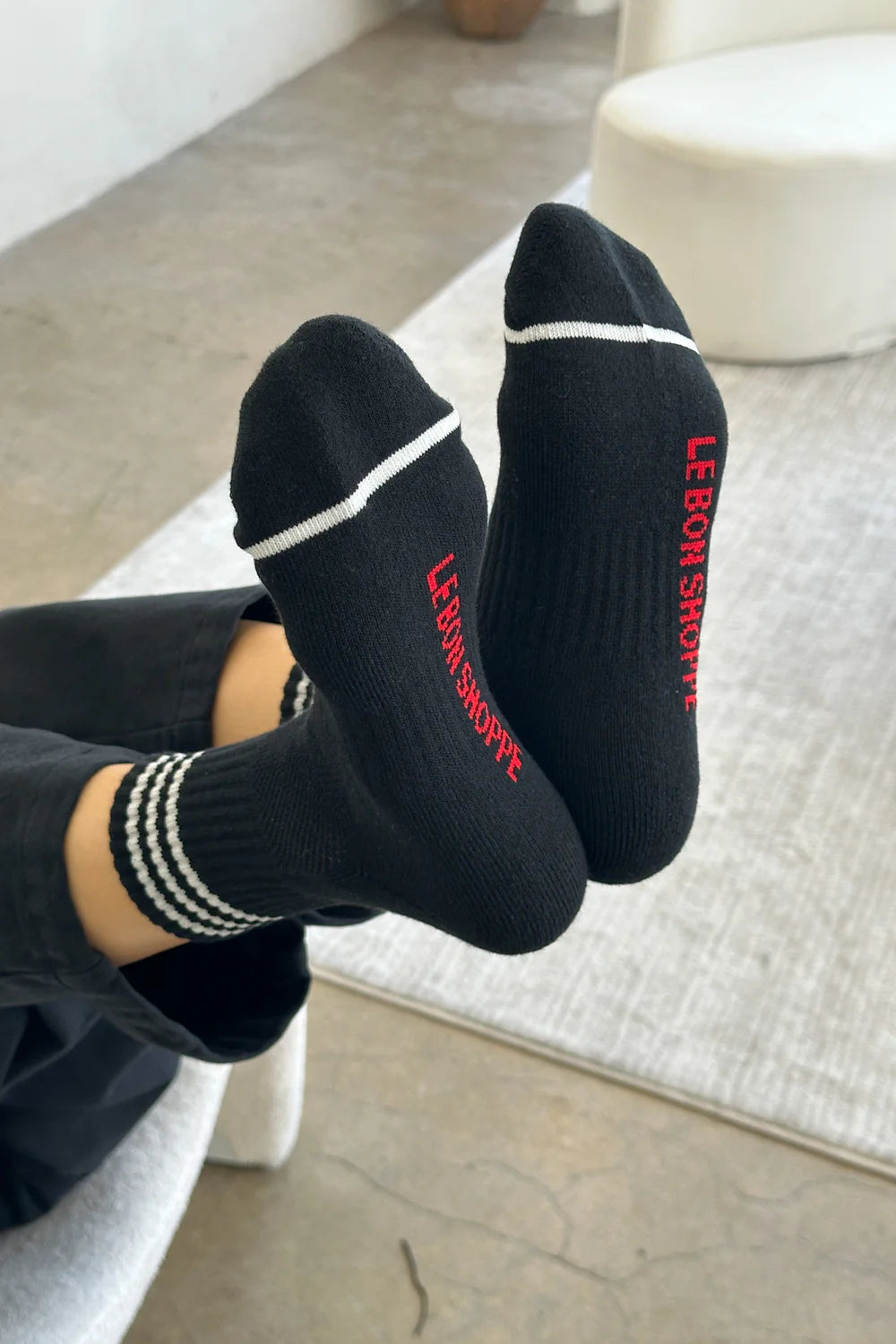 Le Bon Shoppe Girlfriend Socks  // Black