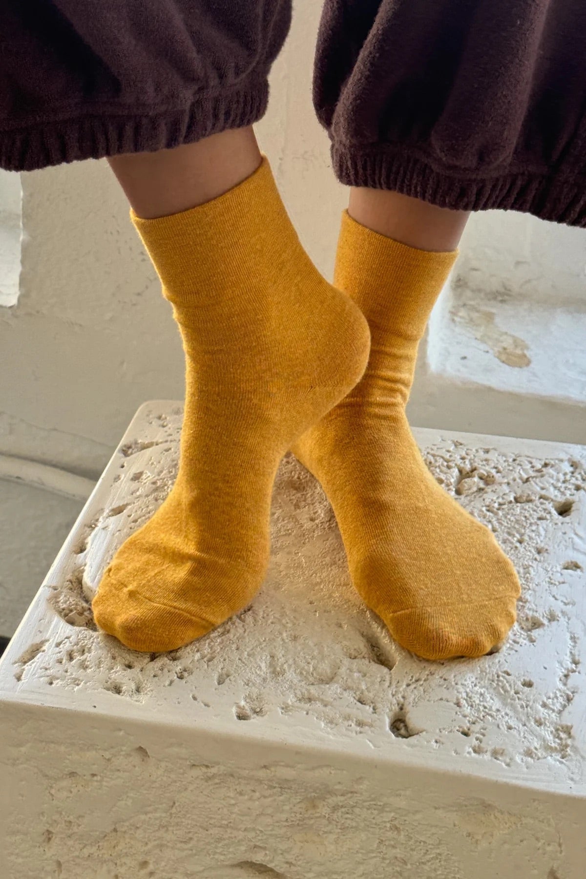 Le Bon Shoppe Sneaker Socks // Marigold