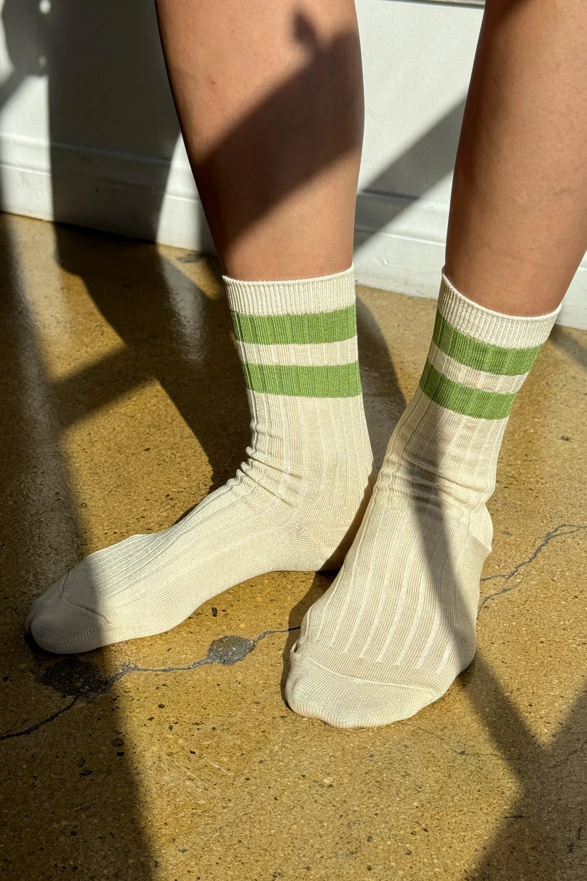 Le Bon Shoppe Her Varsity Socks // Pear