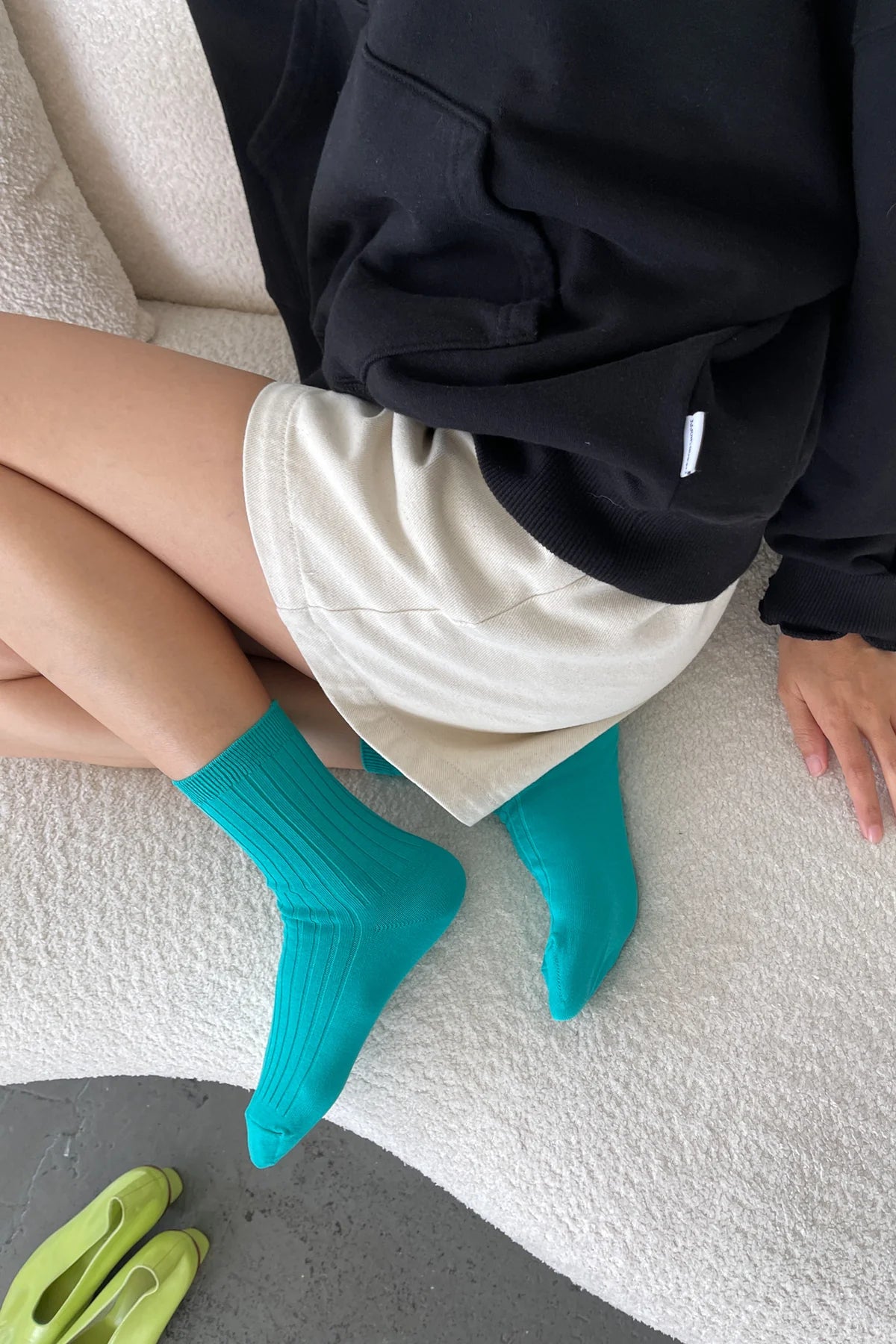 Le Bon Shoppe Her Socks MC Cotton //  Turquoise