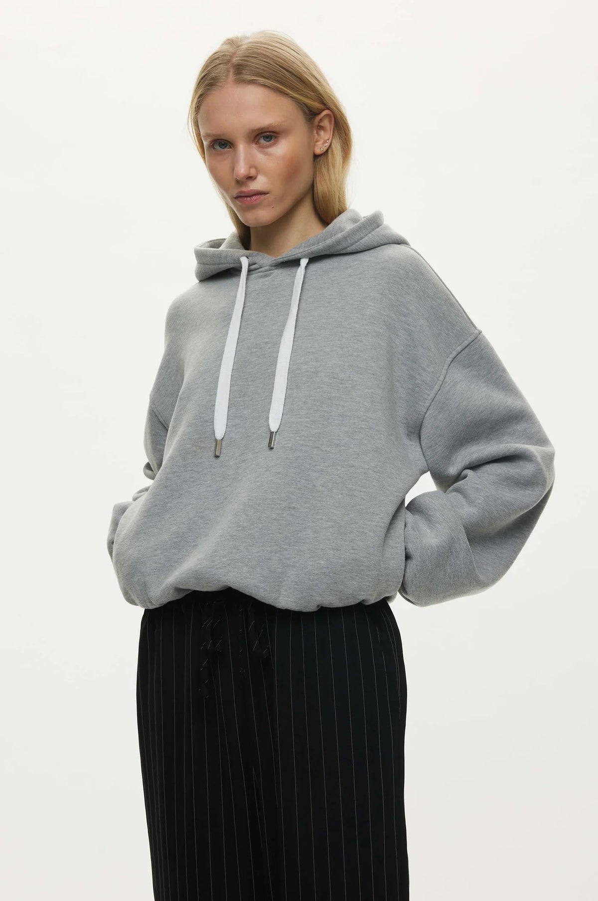 Oval Square Jamie Sweat Hood // Grey Mel