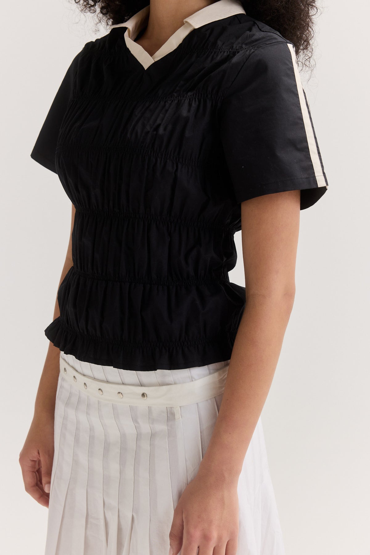 Muse Field Rouched Top // Black