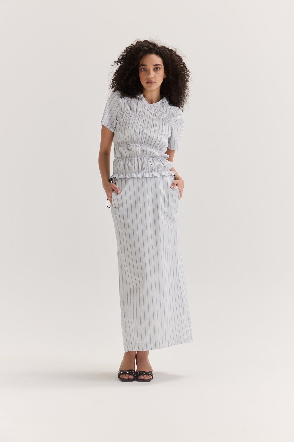 Muse Field Rouched Top // Stripe