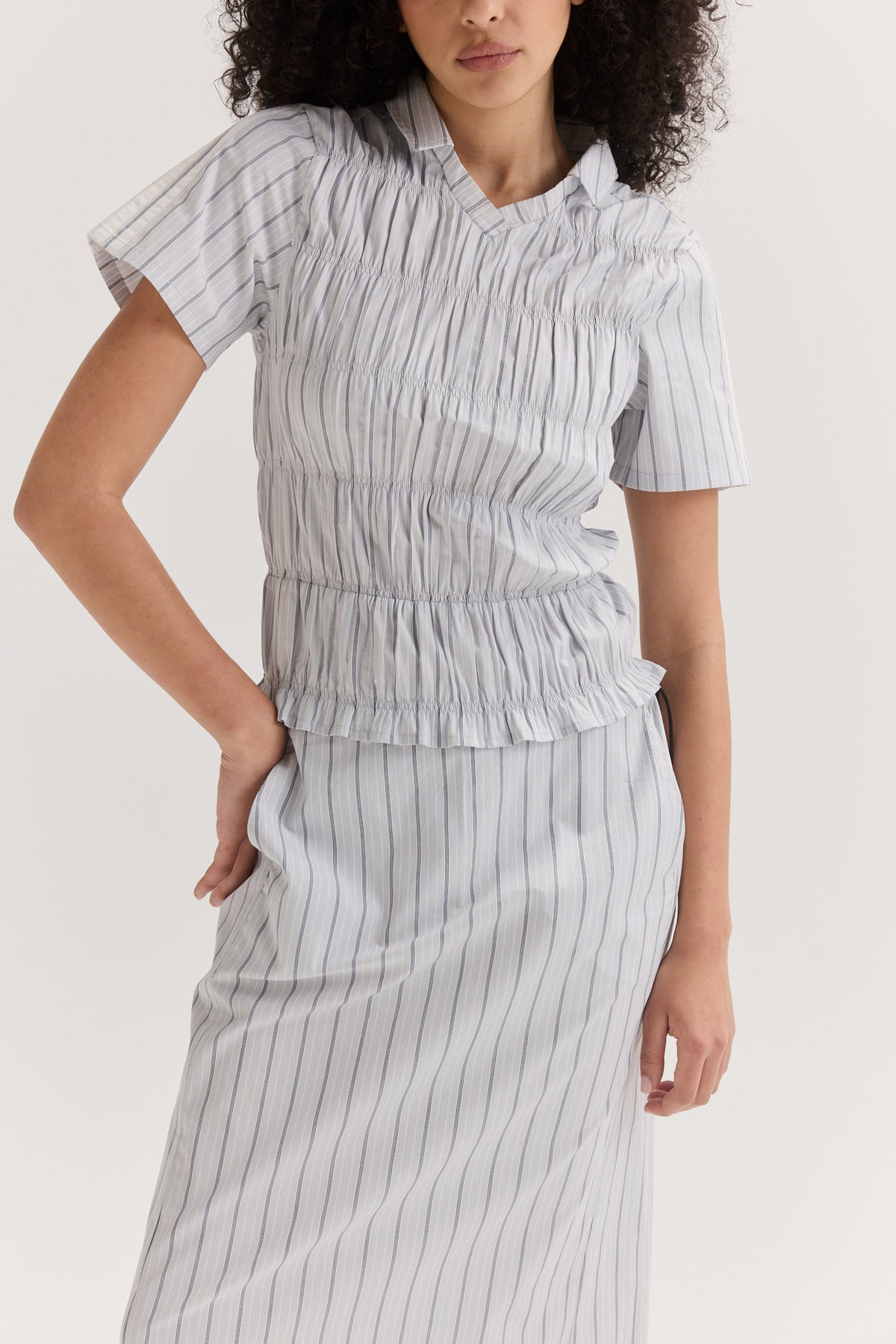 Muse Field Rouched Top // Stripe