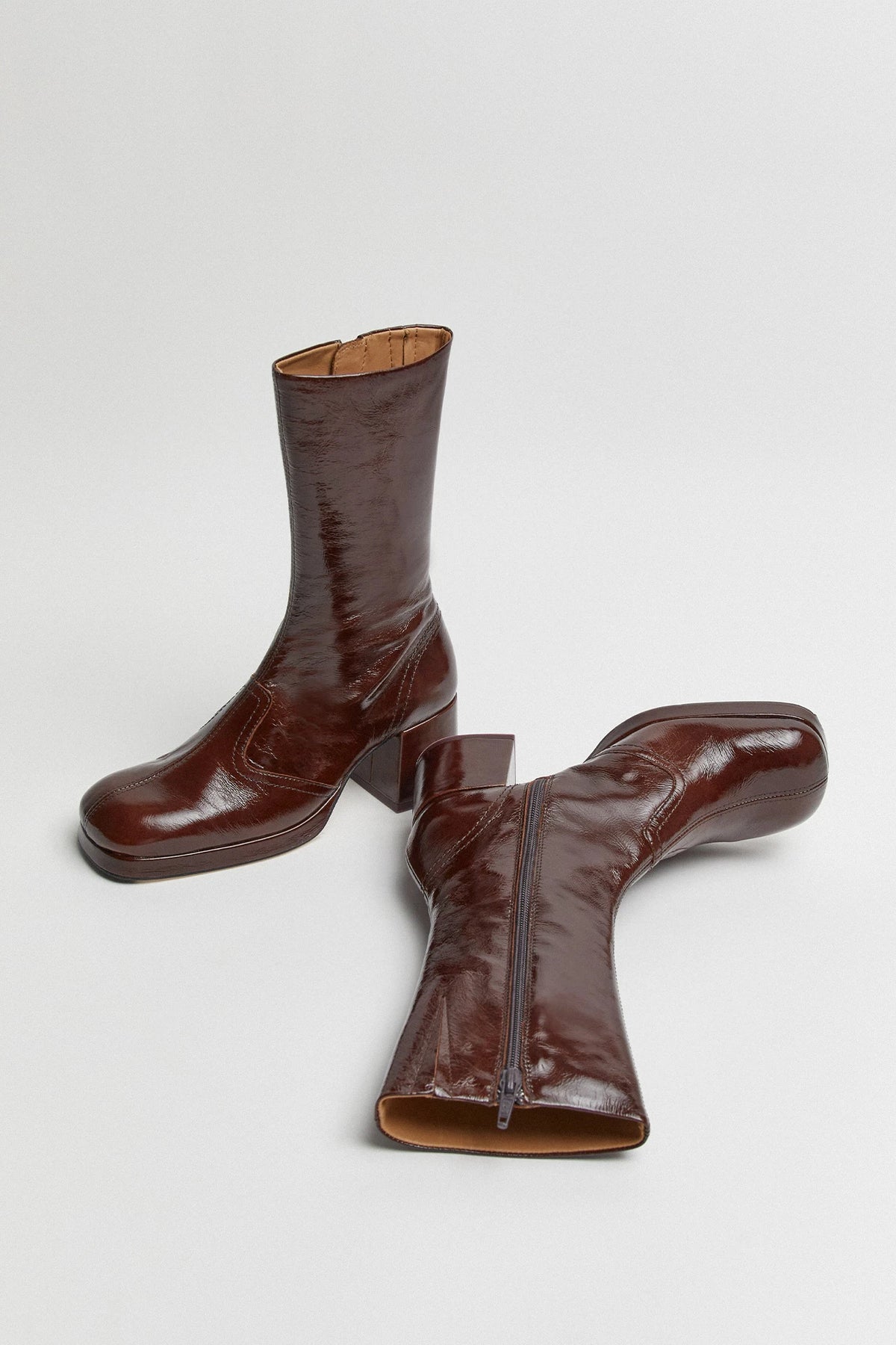 Miista Cass Boots // Brown Patent