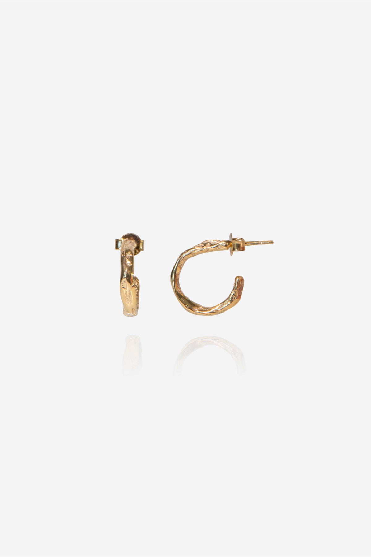 Tilda Mini Stoned Hoops // Gold