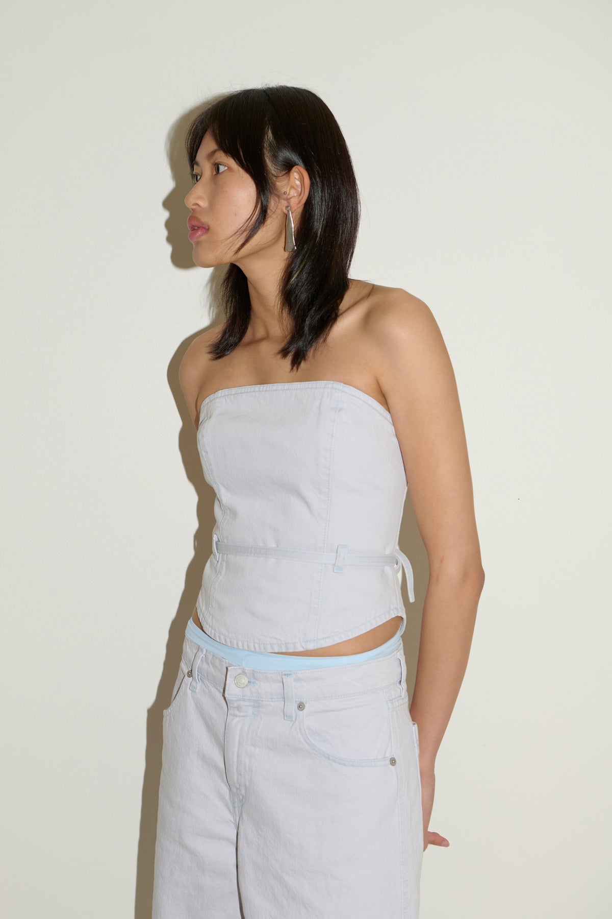 PV Repose Denim Bustier // Purple Tint