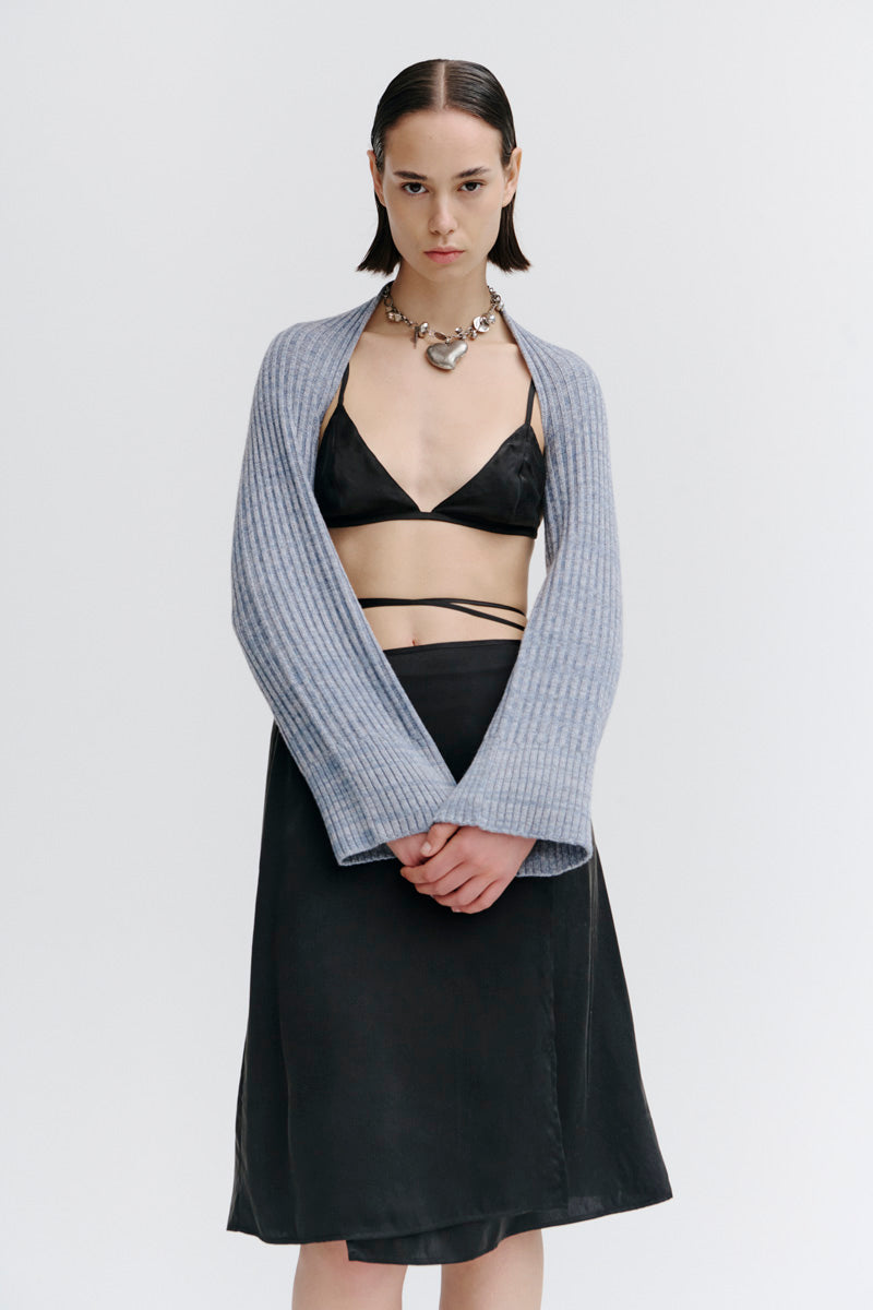 PV Tension Knitted Shrug // Denim