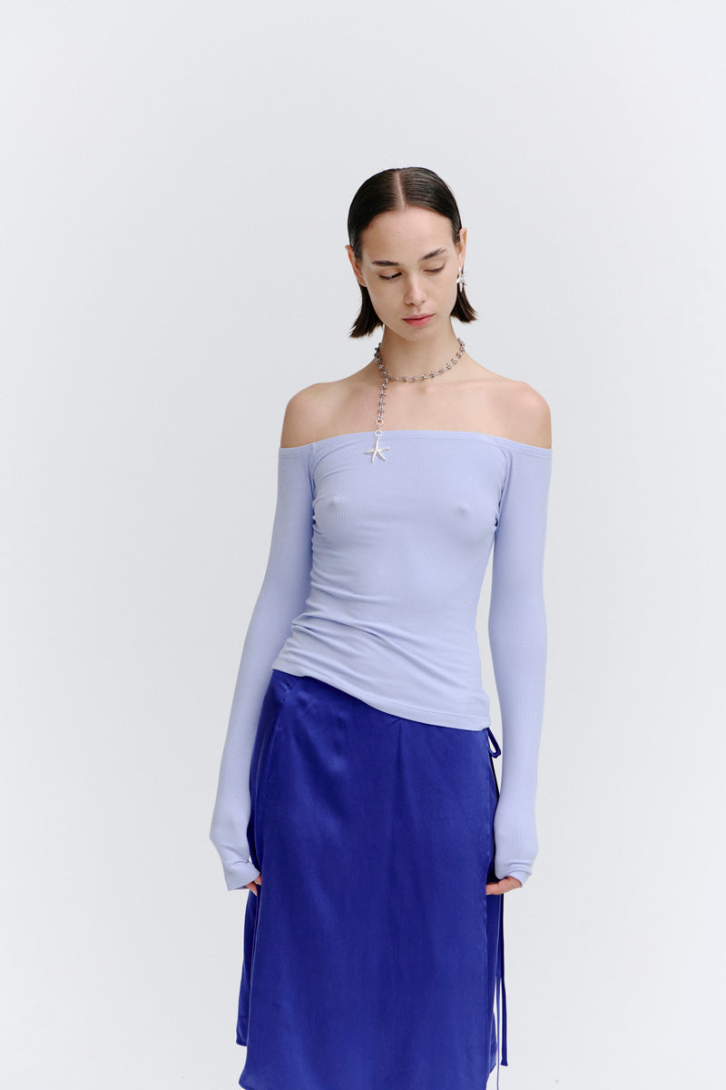 PV Composure Off-Shoulder Top // Glacier