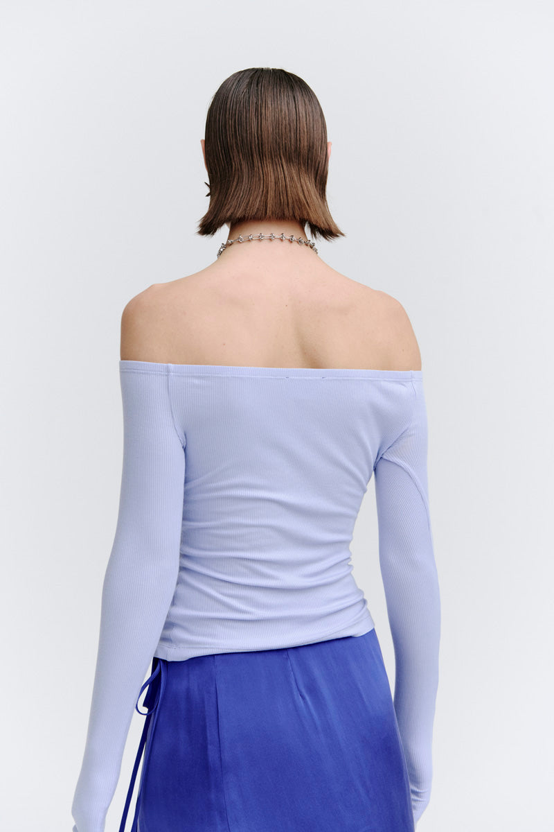 PV Composure Off-Shoulder Top // Glacier