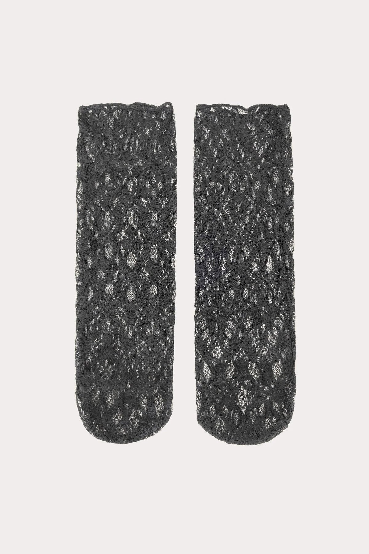 Lace Flower Socks // Black