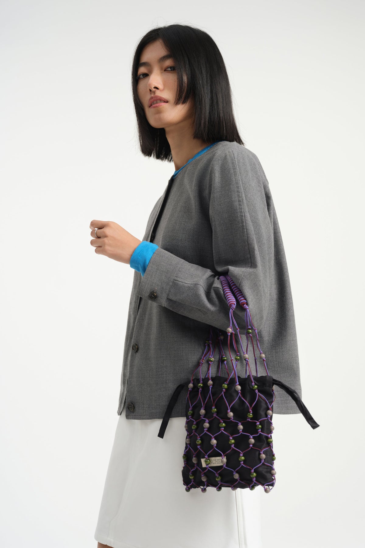 Tanchen 8/8 Bag Small // Purple & Jade