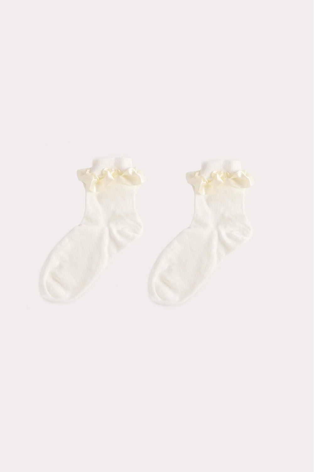 Ruffle  Socks // White