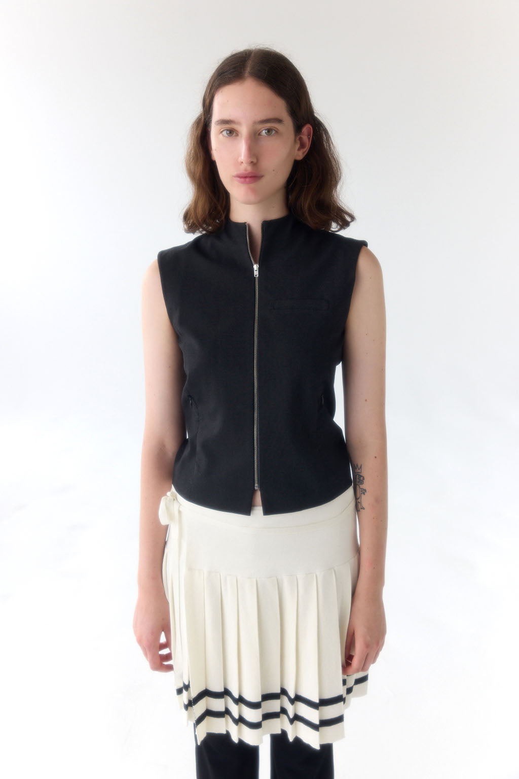 Muse Ryder Zip Vest // Grey Wool