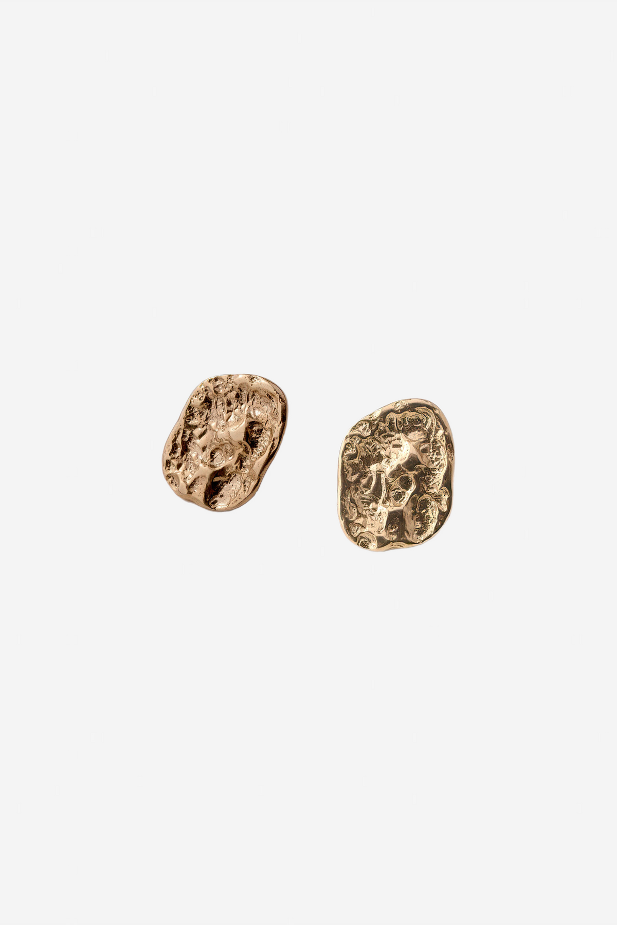 Tilda Stone Disk Earrings // Gold Plated