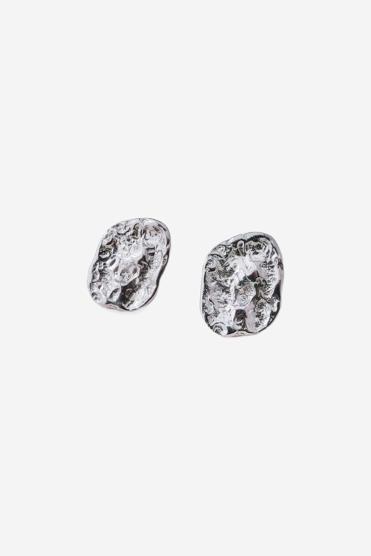 Tilda Stone Disk Earrings // Sterling Silver