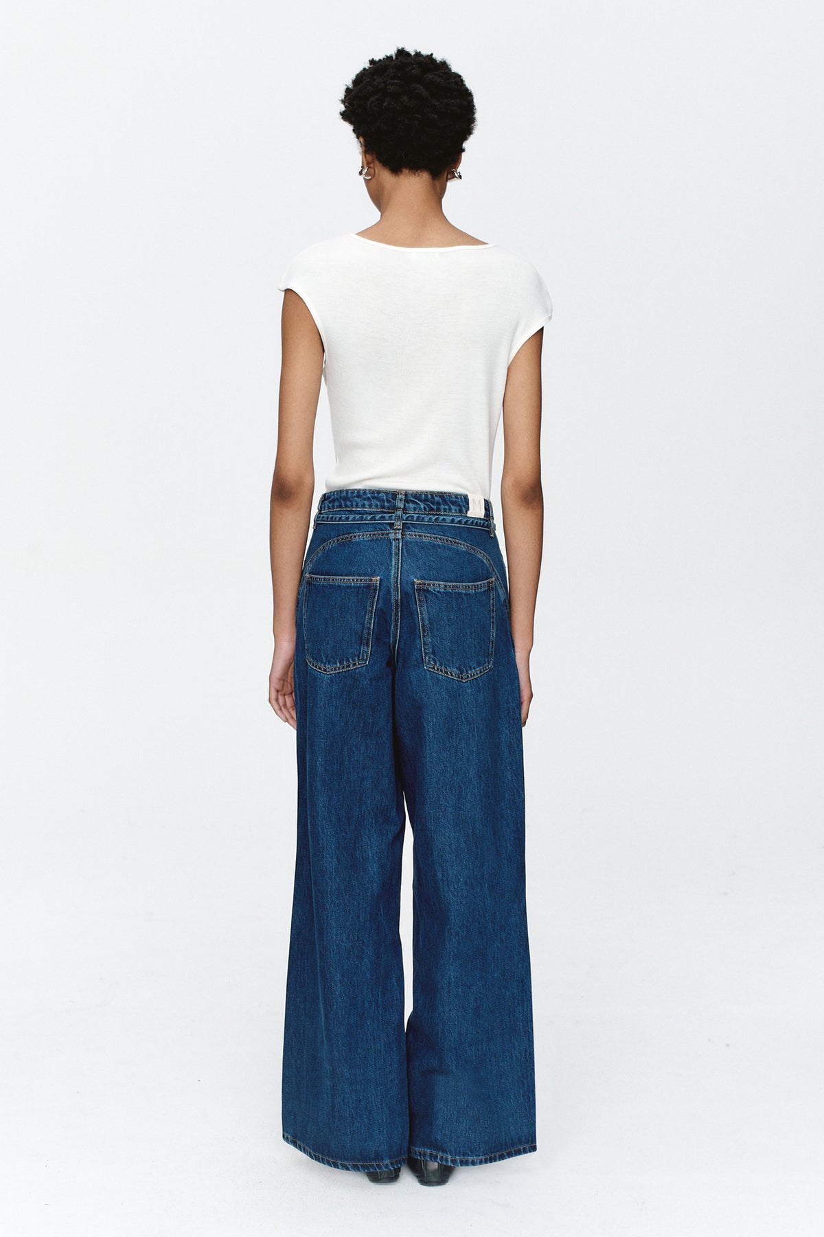 Marle Tie Curve Seam Jean // Heritage Blue