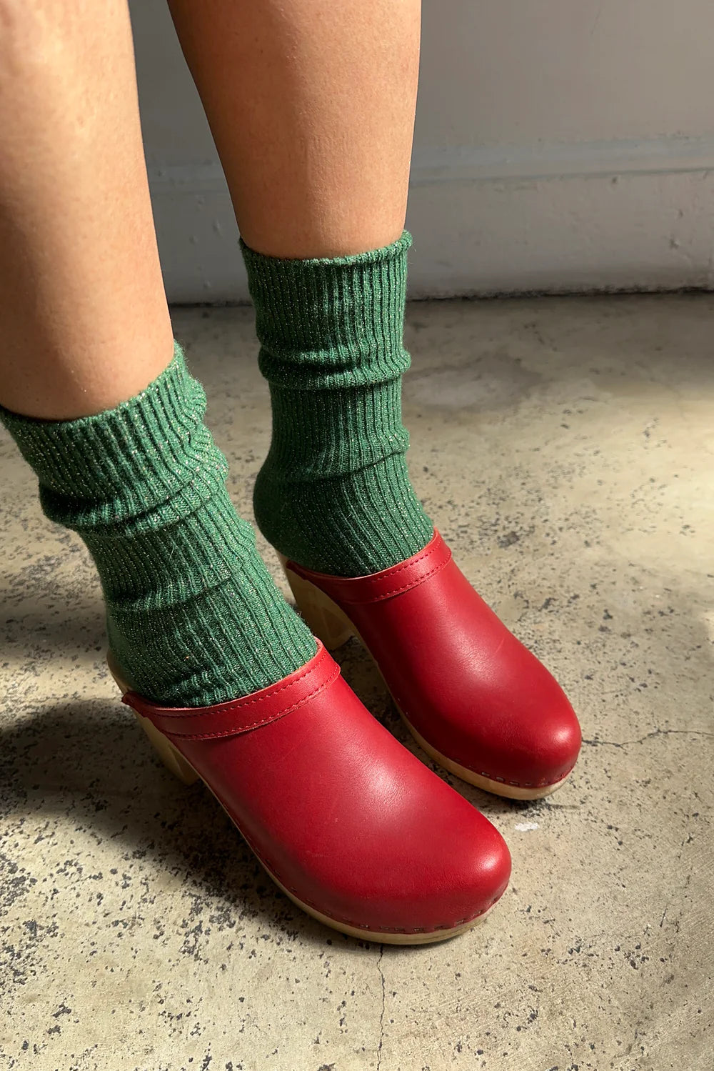 Le Bon Shoppe Winter Sparkle Socks //  Evergreen