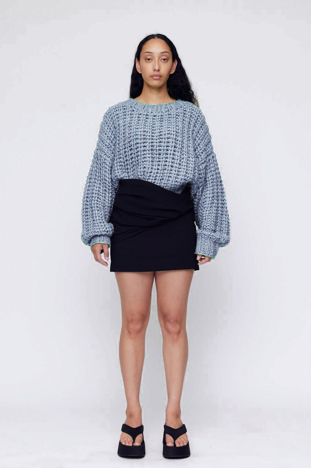 Wynn Hamlyn Hand Knit Sweater // Sky Blue