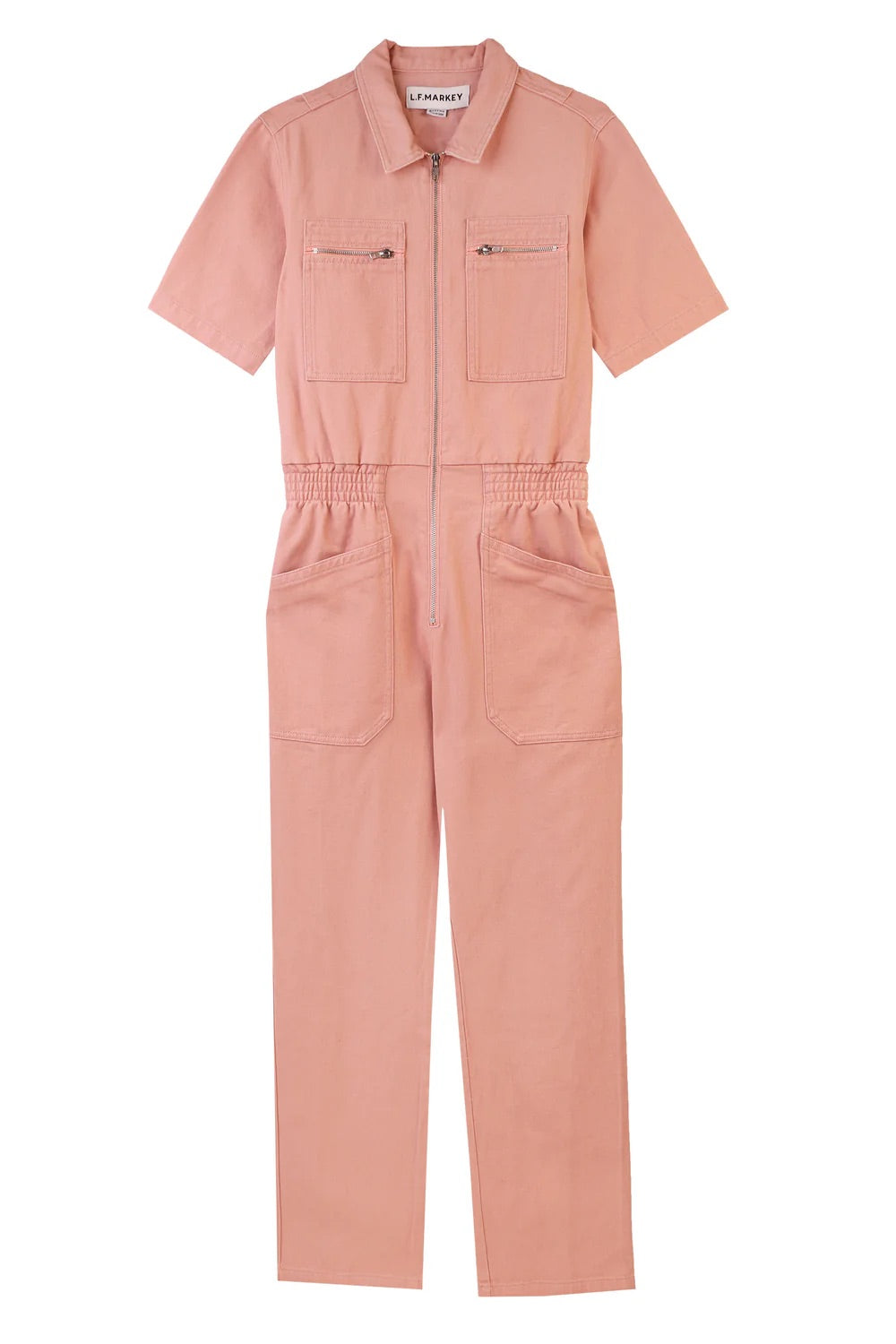 L.F. Markey Danny S/S Boilersuit // Blush