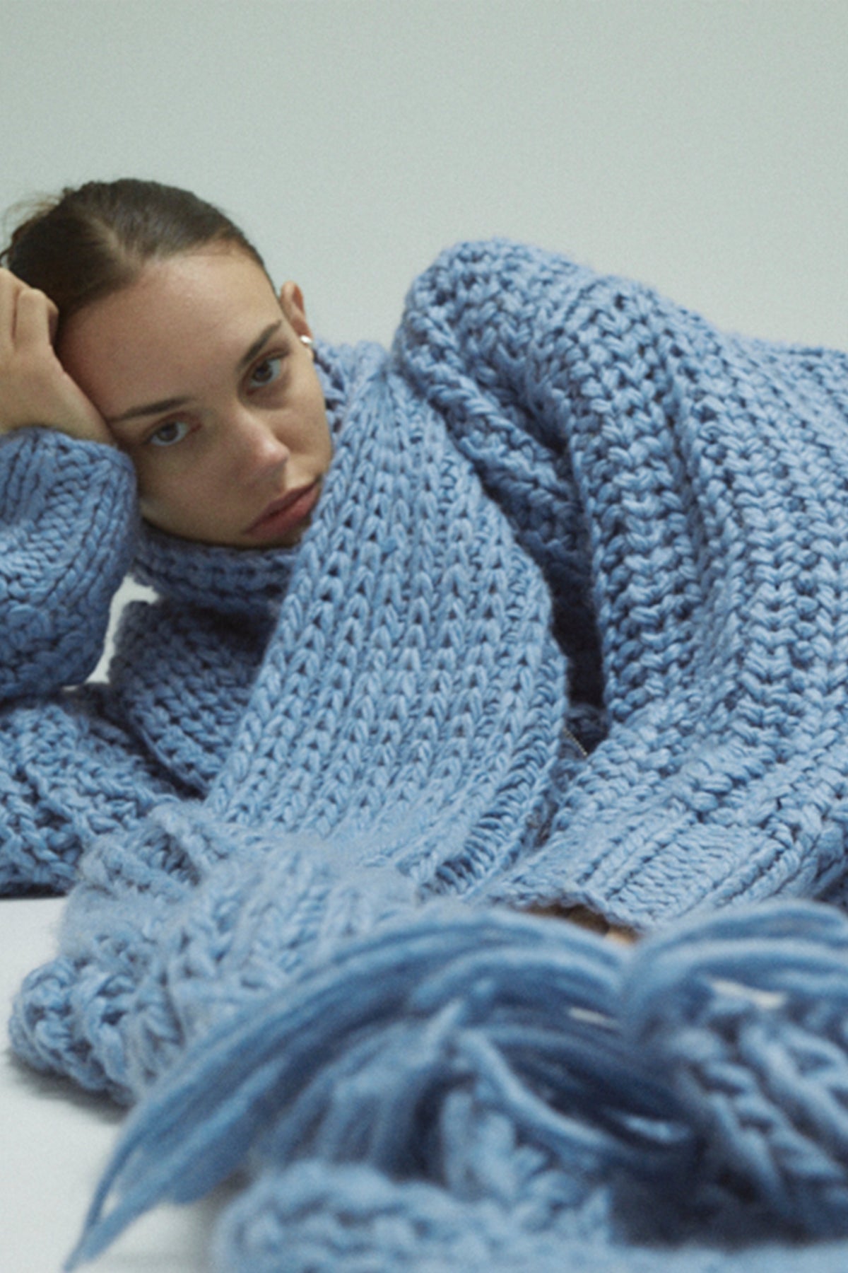 Wynn Hamlyn Hand Knit Sweater // Sky Blue